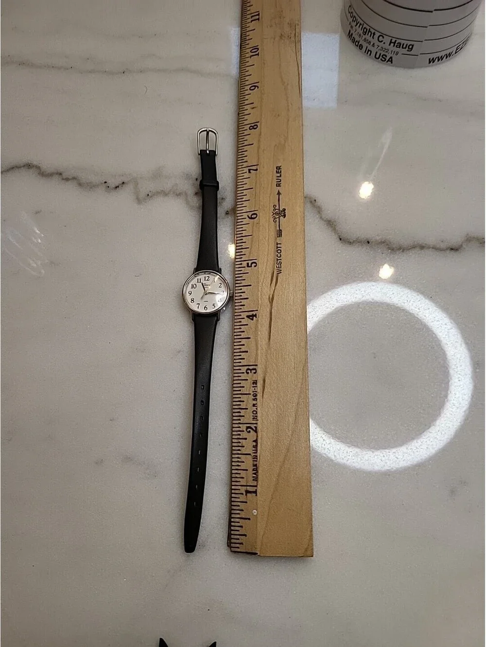 Women’s Timex Quartz Watch Leather Band New Battery 22mm Works Great Wear Ready